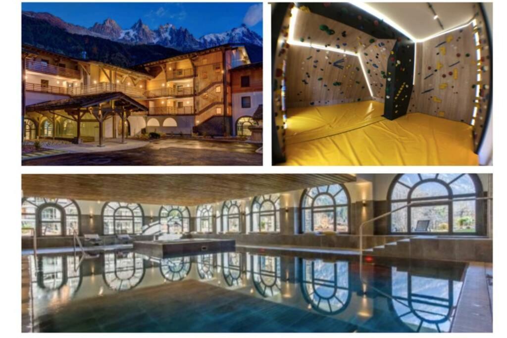 Chic Appart 6 Pers Dans Residence Luxueuse "La Cordee" Wellness Gym Piscine Ouvert Et Teletravail Chamonix Luaran gambar