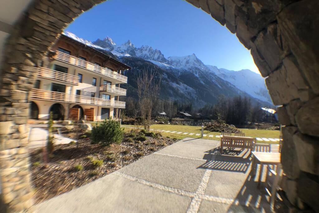 Chic Appart 6 Pers Dans Residence Luxueuse "La Cordee" Wellness Gym Piscine Ouvert Et Teletravail Chamonix Luaran gambar
